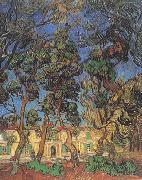 Vincent Van Gogh Trees in the Garden of Saint-Paul Hospital (nn04) china oil painting reproduction